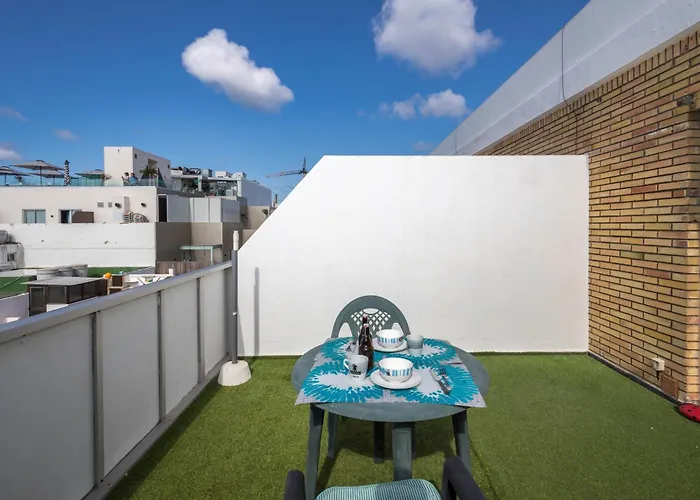 Penthouse Turismar Loft-terrace & Oceanview 大加那利岛拉斯帕尔马斯